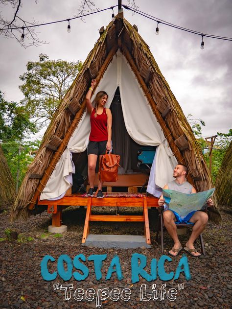 Ever dream of staying in a teepee tent? You're in luck at Selina Hostel in La Fortuna, Costa Rica. This budget-friendly budget travel accommodation was the perfect nights stay for around $60. The vibe was the best part of it all as travelers from all areas of the world congregated here for fun and sun. Enjoy the big pool, the weekly parties or campfires at night around the teepee tents. Big Pool, Fortuna Costa Rica, Big Pools, Tropical Countries, Central America Travel, Teepee Tent, Outdoor Diy Projects, Costa Rica Travel, Surf Lesson