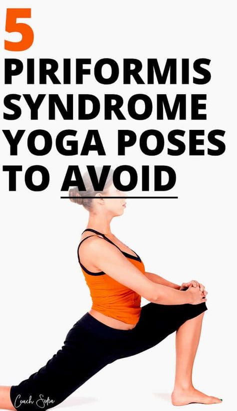 Discover the piriformis syndrome yoga poses that you need to avoid as well as the best form of gentle yoga you can do to release pain and tightness without pain. If you always experience pain after yoga, you should read this post. Piriformis Syndrome Exercises, Piriformis Muscle, Piriformis Stretch, Sciatica Exercises, Piriformis Syndrome, Hip Flexor Stretch, Nerve Pain Relief, Yoga Posen, Gentle Yoga