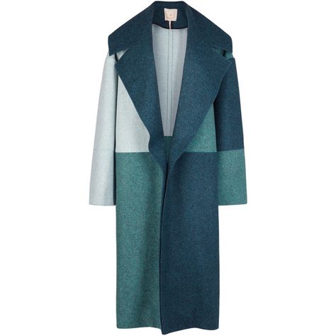 ROKSANDA Multi Helston Coat (€2.700) ❤ liked on Polyvore featuring outerwear, coats, coats & jackets, jackets, roksanda, wool coat, blue wool coat, colorblock coat, blue coat and color block wool coat Blue Wool Coat, Color Block Coats, Blue Coat, Blue Coats, Woolen Coat, Abayas Fashion, Blue Wool, Outerwear Coats, Coat Fashion