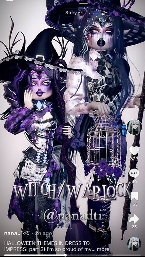 Witches/warlocks Dress To Impress, Dri Outfits, Duo Dress, Winter Update, Harajuku Dress, Ali Wong, Avant Garde Dresses, Outfits Hacks, Dti Hacks