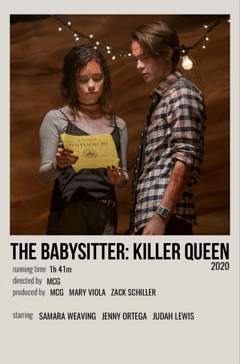 minimal polaroid movie poster for the babysitter: killer queen Netflix Horror Movies, The Babysitter Killer Queen, Babysitter Movie, Polaroid Movie Poster, Queen Movie, The Babysitter, Scary Films, Polaroid Posters, Iconic Movie Posters