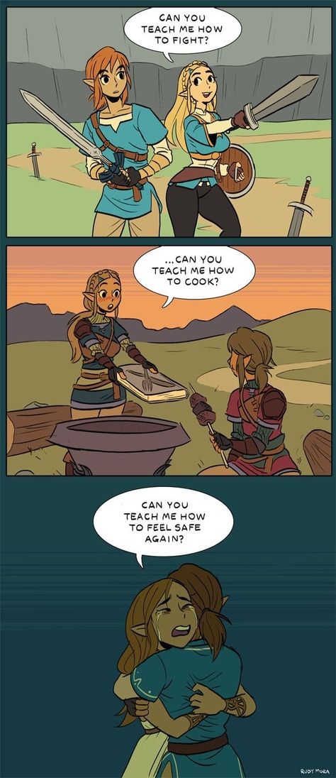 I'm not a Legend of Zelda fan but I like these comics.......yeah sue me......I call them comics!! Hyrule Castle, Legend Of Zelda Memes, Botw Zelda, Zelda Funny, Pokemon Team, Zelda Botw, Zelda Twilight Princess, Link Zelda, Wind Waker