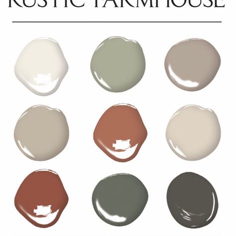 Rustic Farmhouse Paint Palette, Sherwin Williams, Whole House Paint Colors, Rustic Color Palette, Modern Rustic Farmhouse Paint Colors - Etsy Sw Upward, Farmhouse Paint Palette, Sage Palette, Whole House Paint Colors, Wind Spirit, Farmhouse Color Palette, Farmhouse Color Scheme, Farmhouse Colors, Tuscan Colors