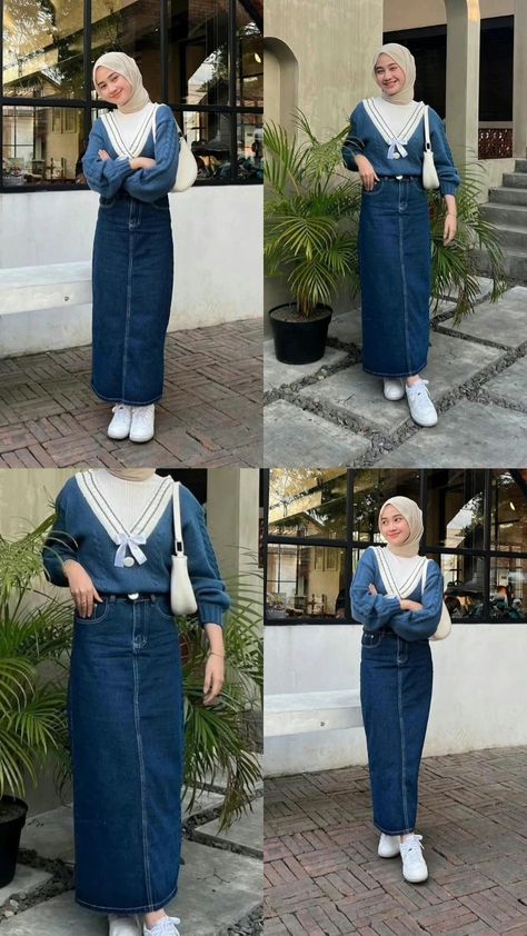 Klik Gambar Lalu Pilih No. 06 Outfit Hijab Simple, Ootd Korean Style, Outfit Hijab Casual, Ootd Hijab Casual, Modest Casual Outfits, Outfit Korean Style, Tutorial Hijab, Outfit Korean, Hijab Style Casual