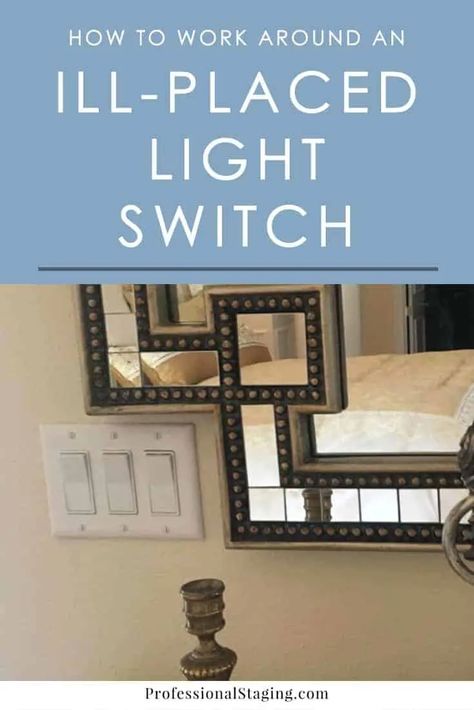 How to Work Around Ill-Placed Light Switches - MHM Professional Staging Gallery Wall Lighting, Staging A Home, Simple Nightstand, Stylish Dining Room, Home Staging Tips, Door Inspiration, Entry Way Design, Light Switches, Asian Decor