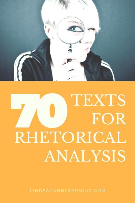 Pin this post for 70 ready-to-use texts for rhetorical analysis in your secondary English language arts classroom. Whether you're looking for speeches rich in rhetorical appeals and devices or advertisements for close reading analysis, there's something here for everyone! | Lindsay Ann Learning English Teacher Blog  #rhetoricalanalysis #highschoolenglish Rhetorical Appeals, Rhetorical Analysis Essay, Ap Language And Composition, Reading Analysis, Ap Lang, Arts Classroom, Rhetorical Analysis, Analysis Essay, Graduation Speech