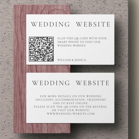 Simplify your wedding planning with this minimalist wedding website that features a QR code for easy RSVP. The clean and simple design showcases all the important details of your special day, while the QR code enables guests to RSVP quickly and easily via their mobile device. To generate a QR code, just enter your wedding website URL in the designated box, then link your guests from their smartphone straight to your wedding website. Wedding Website Q&a, Planner Website, Fairytale Life, Wedding Planner Website, Smith Wedding, Ceremony Details, Online Card, Wedding Backyard Reception, Rsvp Online