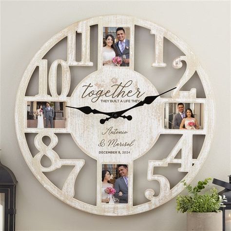 Family Wall Clock, Photo Wall Clocks, Laser Cut Decor, Personalized Wall Clock, Photo Clock, Personalized Clocks, Baby Shower Deco, Custom Clocks, Photo Wall Decor