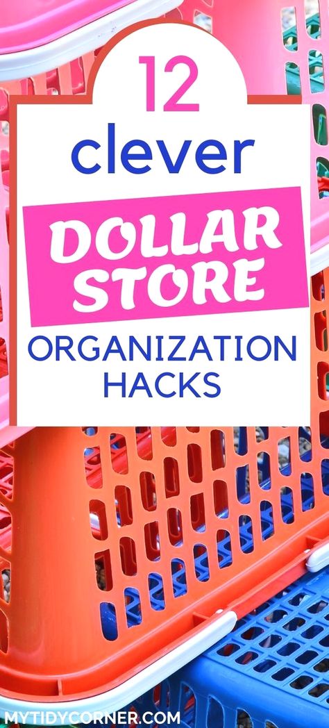 Organizing Hacks Dollar Stores, Dollar Store Organization Hacks, Dollar Store Organization, Dollar Tree Storage, Dollar Tree Diy Organization, Dollar Tree Organization, Veggie Chili, Cheap Organization, Dollar Store Diy Organization