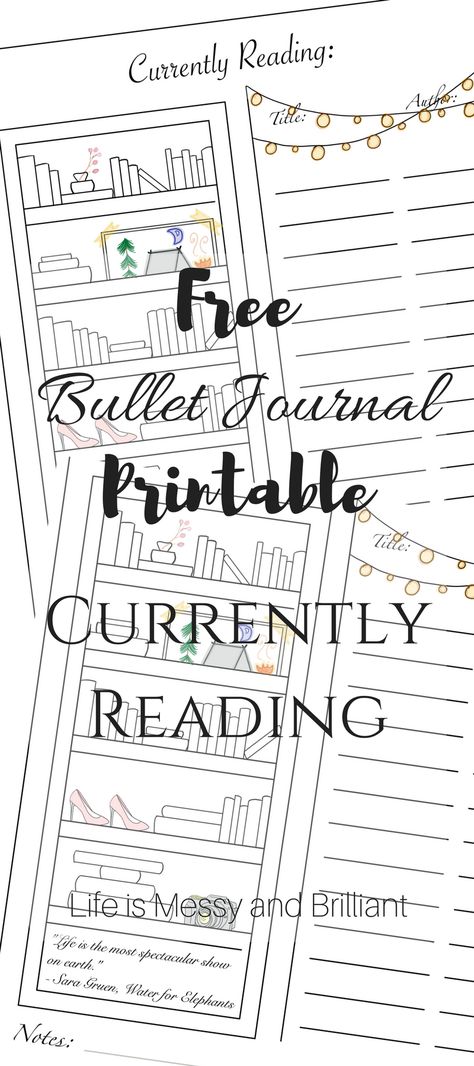 Free Currently Reading Bullet Journal Printable Tracker Bujo Book Tracker Printable Free, Free Book Tracker Bookmark, Reading Journal Setup Ideas, Book List Printable Free, Book Journal Ideas Layout Free, Free Reading Tracker Printable, Reading Journal Ideas Layout Printable, Book Journal Free Printable, Book Journal Template Printable