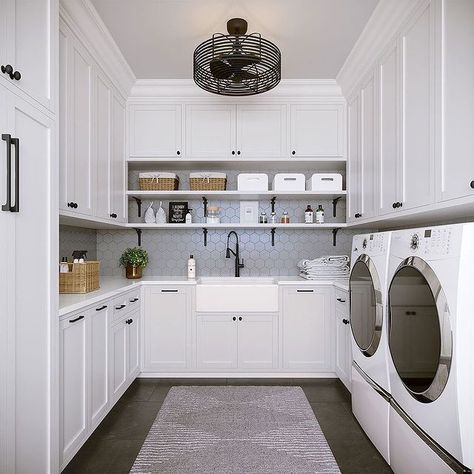 Perfect Laundry Room, Custom Laundry Room, Small Laundry Room Makeover, Rustic Laundry Rooms, Pantry Laundry Room, Dream Laundry Room, Room Fan, Laundry Room Layouts, Laundry Room Renovation