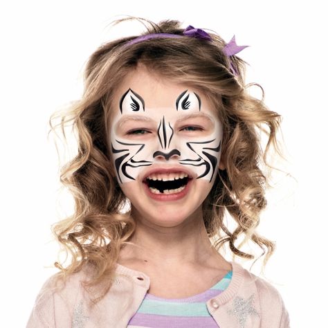 Zebra Face Paint, Kids Face Painting Easy, Zebra Makeup, Mime Face Paint, Zebra Costume, Zebra Face, Face Painting Easy, Kids Face Paint, Zebra Design