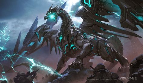 Dragon Mecha Concept Art, Mecha Dragon Art, Robot Dragon Concept Art, Sci Fi Monster, Dragon Mech, Machine Dragon, Mecha Dragon, Robot Dragon, Robot Animal