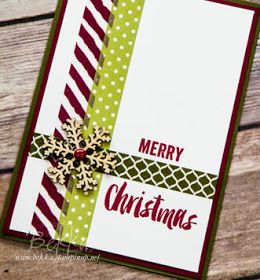 Make in a Moment - Washi Tape Christmas Card - Get the details here Craft Christmas Cards, Washi Tape Christmas, Stamped Christmas Cards, Washi Tape Cards, Simple Christmas Cards, Christmas Card Inspiration, Craft Christmas, Ideas Craft, Homemade Christmas Cards