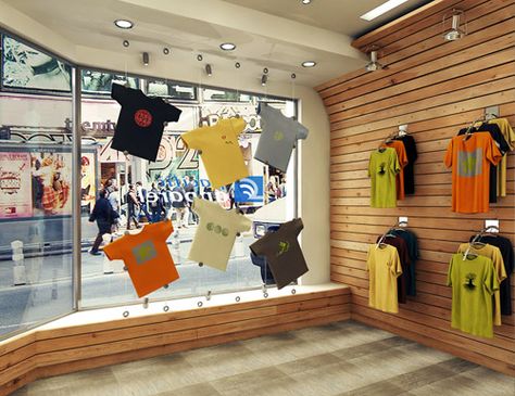 retail-store-front-design  how to show off shirts Retail Store Layout, Butik Design, Slat Wall Display, Design Café, Storefront Design, Interior Vintage, Store Layout, Shop House Plans, Interior Display