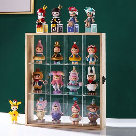 Figures Display, Wood Storage Rack, Dorm Design, Doll Museum, Kitchen Unit, Library Inspiration, Toy Shelves, Toys Collection, Asian Doll