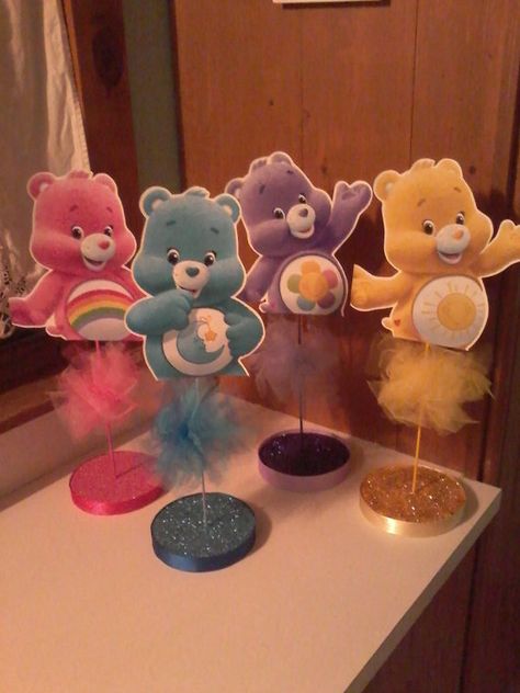 Care Bears Food Ideas, Carebear Baby Shower Theme Decoration, Care Bears Baby Shower Theme, Bear Party Ideas, Bear Themed Birthday Party, Gender Ideas, Care Bears Birthday Party, Care Bear Party, Care Bears Vintage