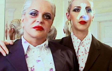 Genesis P-Orridge and Lady Jaye:​ Twins Entwined Human Soul, A Love Story, Punk Rock, A Love, Filmmaking, Ronald Mcdonald, Carnival Face Paint, Love Story, Twins