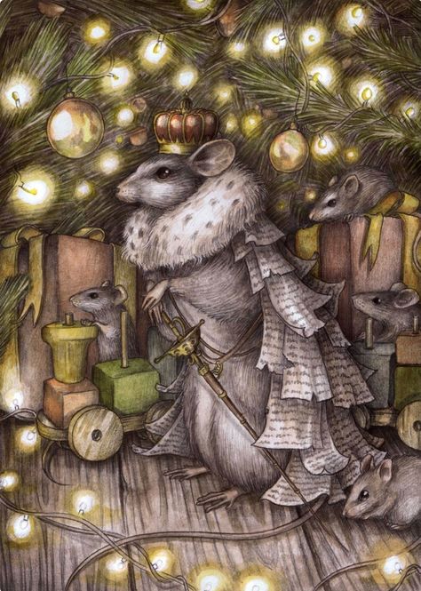 Adam Oehlers, Mouse King Nutcracker, The Mouse King, Mouse Illustration, Mouse King, Gustave Dore, Halloween Artwork, House Illustration, Art Animals