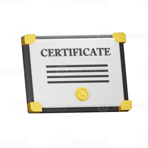 3D Certificate Icon Certificate Icon, Free Png, Affiliate Marketing, Royalty, Royalty Free, Clip Art, Illustrations, Marketing