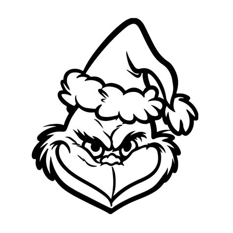 Pin By Gerri Yauch On Cricut Grinch Christmas Sketch Coloring Page Grinch Silhouette, The Grinch Svg, Grinch Christmas Svg, Grinch Coloring Pages, Grinch Face Svg, Christmas Sketch, Grinch Santa, Face Stencils, Grinch Hands