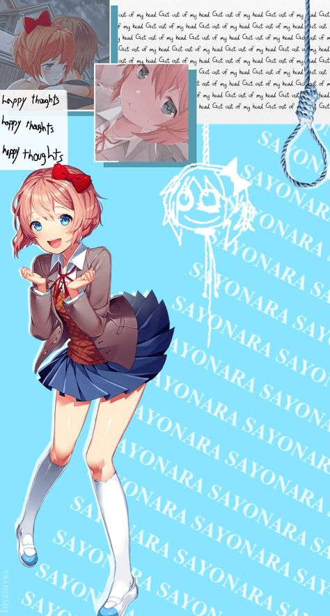 Sayori Hanging Wallpaper, Doki Doki Wallpaper, Sayori Wallpaper, Sayori Hanging, Sayori Ddlc, Akira Anime, Oki Doki, Doki Doki Literature Club, How To Hang Wallpaper