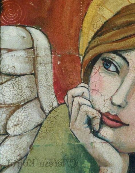 By Teresa Kogut Soyut Sanat Tabloları, Angel Painting, Angel Art, Guardian Angel, An Angel, Religious Art, Art Journals, Whimsical Art, Painting Inspiration