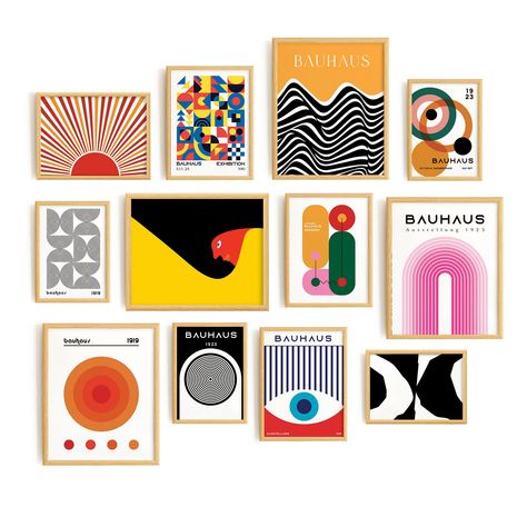 PRICES MAY VARY. 🖼️ [READY TO BE FRAMED]: This set includes 12 stunning mid-century modern art prints, available in various sizes - 4pcs 8"x10", 4pcs 6"x8", and 4pcs 5"x7". These UNFRAMED bauhaus wall art offer versatility for your framing preferences. 🏡 [ELEVATE HOME SPACE]: Infuse your living space with the timeless allure of mid-century modern art and Bauhaus design. These abstract geometric posters bring a touch of architectural elegance, making them a perfect addition to any room. 🎨 [HIG Boho Posters, Posters For Room Aesthetic, Mid Century Modern Wall Decor, Posters For Room, Mid Century Modern Artwork, Mid Century Modern Poster, Abstract Posters, Modern Art Wall, Office Artwork