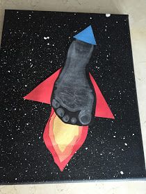 Rocket Ship Craft, Outer Space Crafts, Space Preschool, Space Crafts For Kids, Outer Space Art, Solar Light Crafts, Infant Classroom, Baby Art Projects, Toddler Art Projects