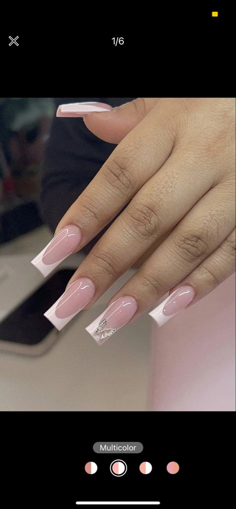 Pink French Tip With Butterflies, Chrome French Tip Nails With Butterflies, Pink French Tip Nails Butterfly, French Tip And Butterfly Nails, White French Tip Nails With Butterfly Charm, Pretty Nails White French Tips, White French Nails With Butterflies, White French Tip Nails With Butterfly, French Tip Nails With Butterfly Charm