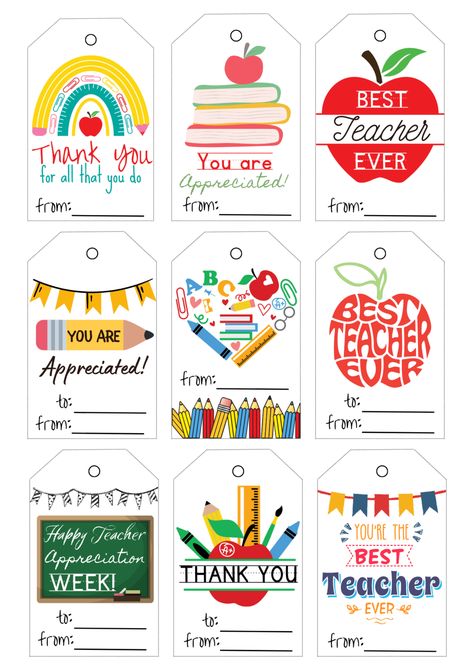 Teachers Day Tags Free Printable, Free Printable Gift Tags For Teachers, World Teachers Day Gifts, Gift Ideas For Teachers Appreciation, Teacher Gift Tags Printable Free, Teacher Day Gifts Ideas, Sharpie Teacher Gift, Free Teacher Appreciation Printables, Teacher Appreciation Gifts Printables