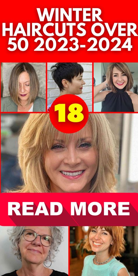 This winter, stay stylish and confident with age-appropriate and trendy haircuts for those over 50. Short haircuts, such as the chic short bob or the sassy pixie, offer a modern and youthful appearance that is perfect for embracing the season. Layered hairstyles with bangs add volume and depth, creating a chic and age-defying look. 2023 Hairstyles With Bangs, Trending Hairstyles With Bangs, Fine Flat Hair Haircuts 2023, Trending Short Hairstyles Women 2023, 2024 Trendy Haircuts, Chin Length With Bangs, Modern Bob Haircut 2023, 2024 Hair Cuts Women, Sassy Haircuts For Women Over 50