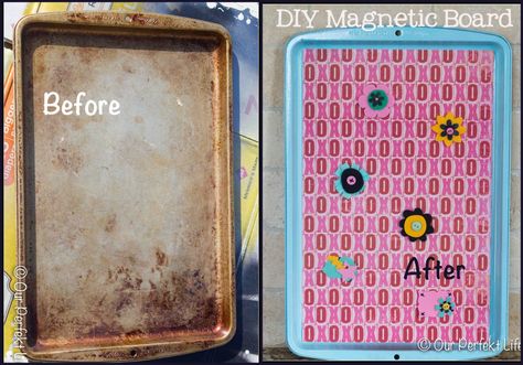 Day 30 - DIY Instant Magnetic Board Cookie Sheet Magnet Board, Cookie Sheet Crafts, Diy Magnet Board, Art Fair Display, Board Classroom, Craft Market Display, Sell Ideas, Diy Magnets, Magnetic Boards