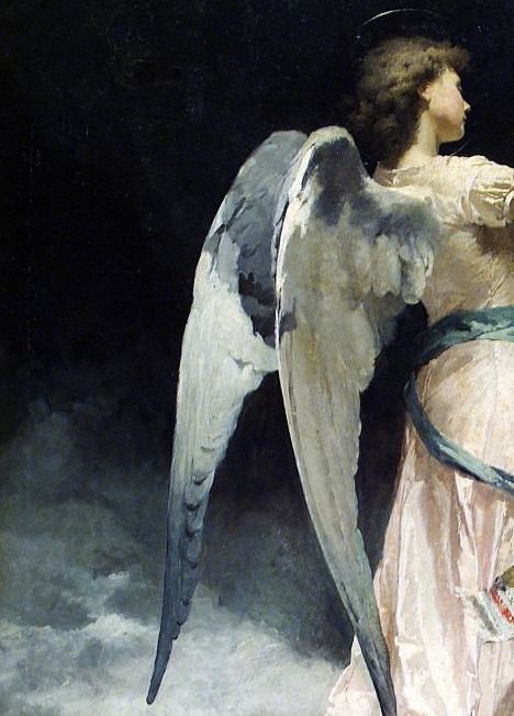 Gioacchino Pagliei (detail) Rennaissance Art, Angel Painting, Pre Raphaelite, Paintings I Love, Jesus Art, Aesthetic Painting, Angels And Demons, Romantic Art, Angel Art