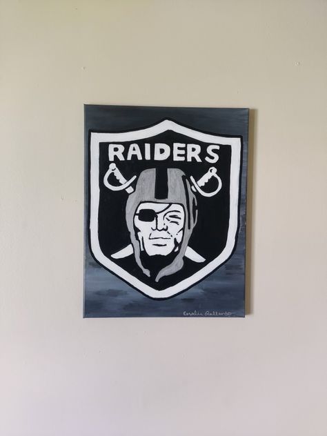 Raiders Painting, Canvas Acrylic Painting, Diy Canvas Art Painting, Canvas Acrylic, Diy Canvas Art, Diy Canvas, Painting Canvas, Canvas Art Painting, Custom Art