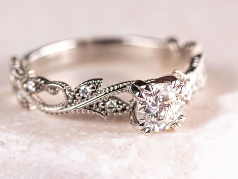 Silver Flower Wedding Ring, Floral Wedding Ring Silver, Cottagecore Wedding Ring Silver, Fairytale Engagement Rings Silver, Fairy Engagement Ring Silver, Ethereal Sterling Silver Wedding Rings, Fairy Tale Wedding Rings Silver, Wedd Rings, Unique Silver Engagement Rings