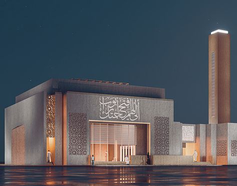 Small Mosque Design, Mosque Architecture Design, Saudi Mosque, Modern Mosque Design, Masjid Design, Modern Mosque, Mosque Design Islamic Architecture, مركز ثقافي, Mosque Design