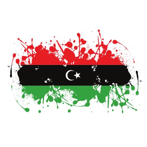 Libyan Flag, Libya Flag, Ink Splash, Ink Splatter, Travel Locations, Libya, National Flag, Free Clip Art, Free Svg