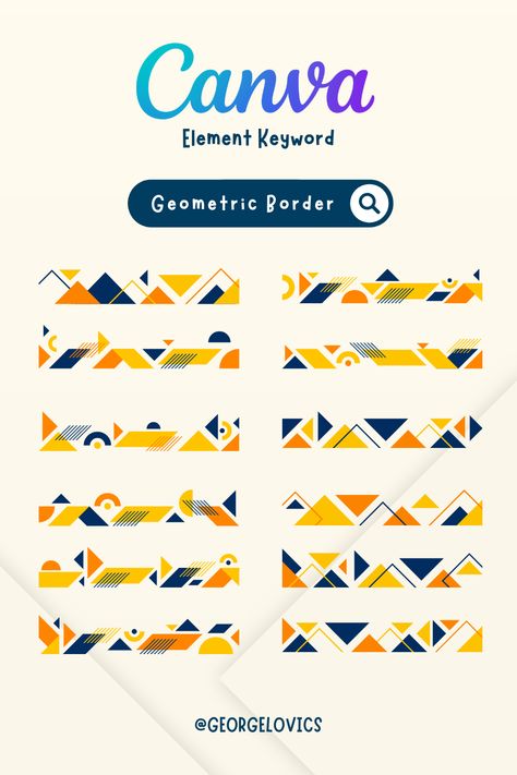 Geometric Border Canva Element Keyword worlde Desain Lanyard, Identity Card Design, Graphic Shapes Design, Keyword Elements Canva, Best Friend Pictures Tumblr, Canva Element Keyword, Graphic Design Tutorials Learning, Canvas Learning, Geometric Border