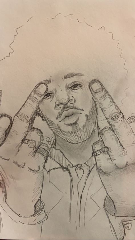 Brent Faiyez Brent Faiyaz Drawing Sketch, Brent Faiyaz Drawing, Free Spirit Art, Brent Faiyaz, Portraits Art, Animation Art Sketches, Power Of Makeup, Graffiti Style Art, Swag Art