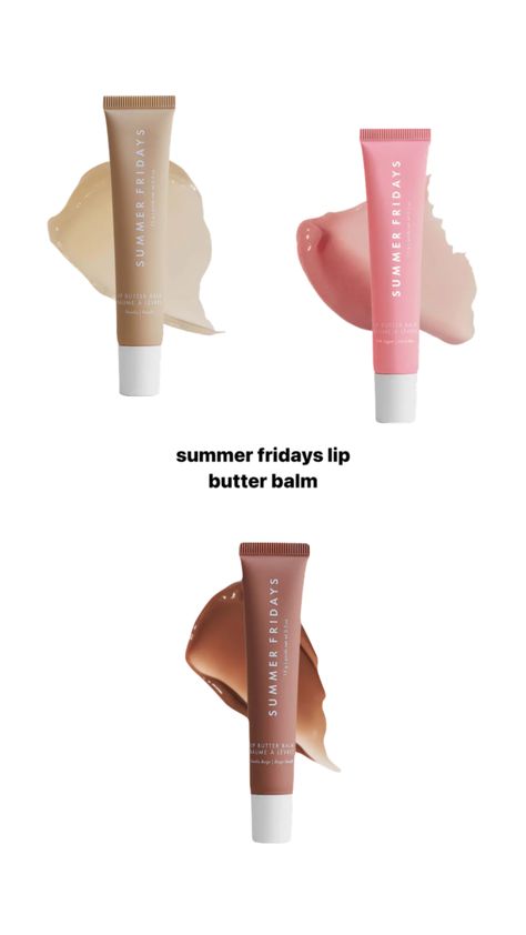 summer fridays lip butter balm #aesthetic #skincare #makeup #wishlist Summer Fridays Lip Butter Balm, Summer Fridays Lip, Lip Butter Balm, Makeup Wishlist, 2024 Wishlist, Aesthetic Skincare, Lip Butter, Summer Fridays, Skincare Makeup