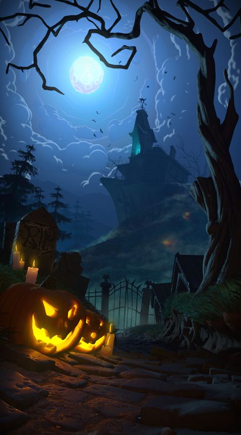 Halloween Imagem, Scary House, Halloween Live Wallpaper, 1366x768 Wallpaper, Helloween Wallpaper, Happy Halloween Pictures, Scary Backgrounds, Scary Houses, Halloween Wallpaper Backgrounds