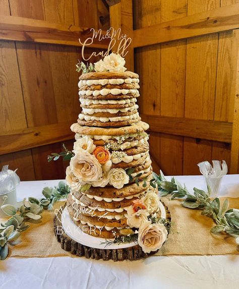 🍪🎂 Exciting News! 🎂🍪 Looking for a sweet twist on tradition for your wedding day? Why not have a Cookie Cake Wedding Cake! 🌟👰🤵 Say "I do" to layers of deliciousness crafted from our signature cookies, stacked high and adorned with your choice of frosting, fresh flowers, or personalized touches. Perfect for couples who want to add a sprinkle of fun and flavor to their special day! 💖✨ Ready to make your wedding dreams a reality? Send us a message to schedule a consultation and tasting! Let's... Stacked Cookie Cake Wedding, Wedding Cookie Cake Tower, Cookie Wedding Cake Stacked, Cookie Tower Wedding, Cookie Cake Wedding Cakes, Stacked Cookie Cake, Cookie Cake Wedding, Wedding Cookie Cake, Cookie Wedding Cake