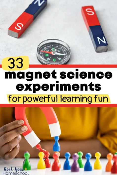 Easily make learning fun with these 33 science experiments with magnets. Your kids will have a blast with these hands-on activities. Magnet Science Experiment, Spring Science Experiments, Earth Science Experiments, Science Gifts For Kids, Magnet Experiments, Winter Science Activities, Ideas For Learning, Magnet Science, Magnet Activities