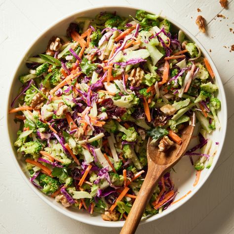 Delish Everyday Salads, Broccoli Coleslaw, Cabbage Salads, Sigil Symbols, Broccoli Slaw Recipes, Barbecue Sides, Potato Salads, How To Make Broccoli, Summer Sides