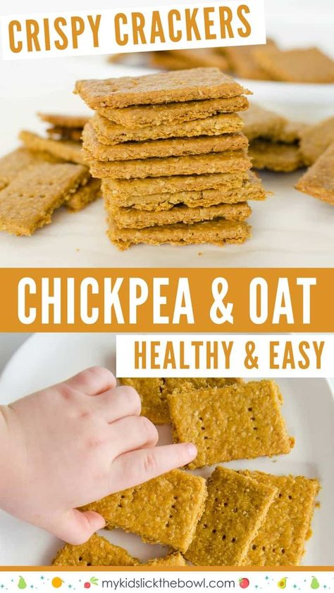 Toddler Snack Idea, Healthy Crunchy Snacks, Ace Boogie, Crunchy Baby, Filling Foods, Oat Crackers, Golo Recipes, Healthy Crackers, Toddler Snack