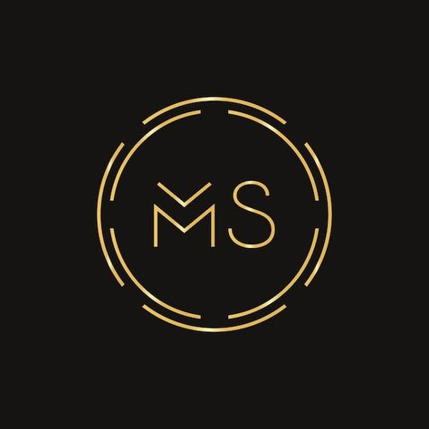 Initial ms letter logo design vector tem... | Premium Vector #Freepik #vector #logo-illustration #letter-logo #s-logo #logo-concept Ms Letter Logo, Ms Logo Design Letter, Ms Logo Design Art, Letter S Logo Fonts, Mr Logo Design, Ms Logo Design, Mr Logo, Ms Logo, Ms Design