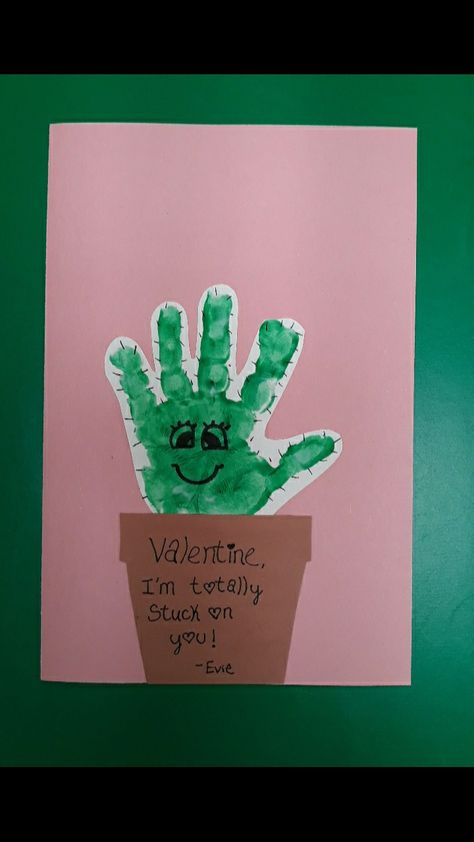 Green Handprint Craft, Infant Flower Art, Green Art For Toddlers, March Infant Crafts, February Handprint, Cactus Handprint Art, Crafts For Infants Daycare, Green Art Projects, Infant Projects