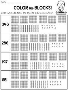 Expanded Form Worksheets, Worksheets For 2nd Grade, Place Value Worksheets, Math Subtraction, Math Sheets, Math Centers Middle School, Expanded Form, Math Place Value, 2nd Grade Math Worksheets