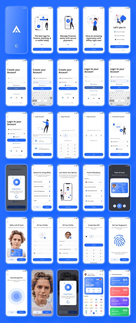 AllPay - Finance, Banking, & E-Wallet App UI Kit — Figma Resources on UI8 Mobile Payment Ui, Mobile Banking App, Financial Technology, Turn It Off, Finance App, Banking App, Tracking App, Mobile Payments, Managing Finances